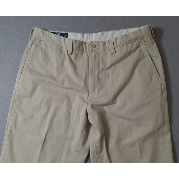 Polo Ralph Lauren Preston Chino Pants Men’s 36x30 Beige/Cream with Navy Pony - Picture 2 of 13